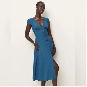 Reformation Wilda Dress Blue Size 10